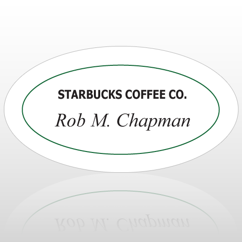Starbucks Oval Name Badge