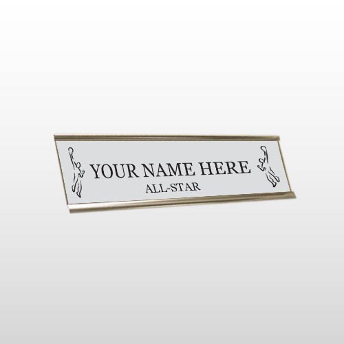 Allstar 16 Engraved Stainless/Black Wall Name Plate