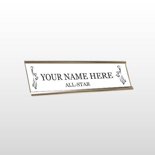 Allstar 32 Engraved White/Black Wall Name Plate