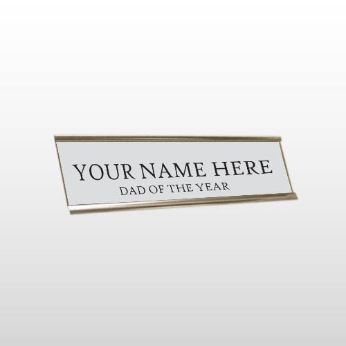Dad 15 Engraved Stainless/Black Wall Name Plate