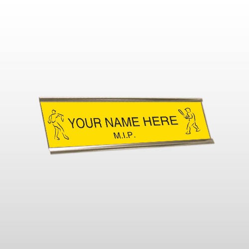 M.I.P. 59 Engraved Yellow/Black Wall Name Plate
