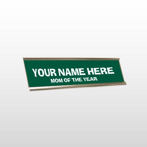 Mom 07 Engraved Green/White Wall Name Plate