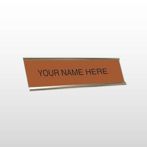 Name 21 Engraved Copper/Black Wall Name Plate