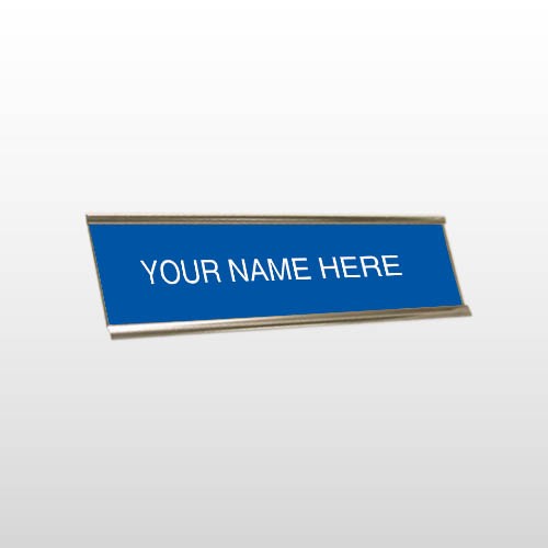 Name 37 Engraved Blue/White Wall Name Plate