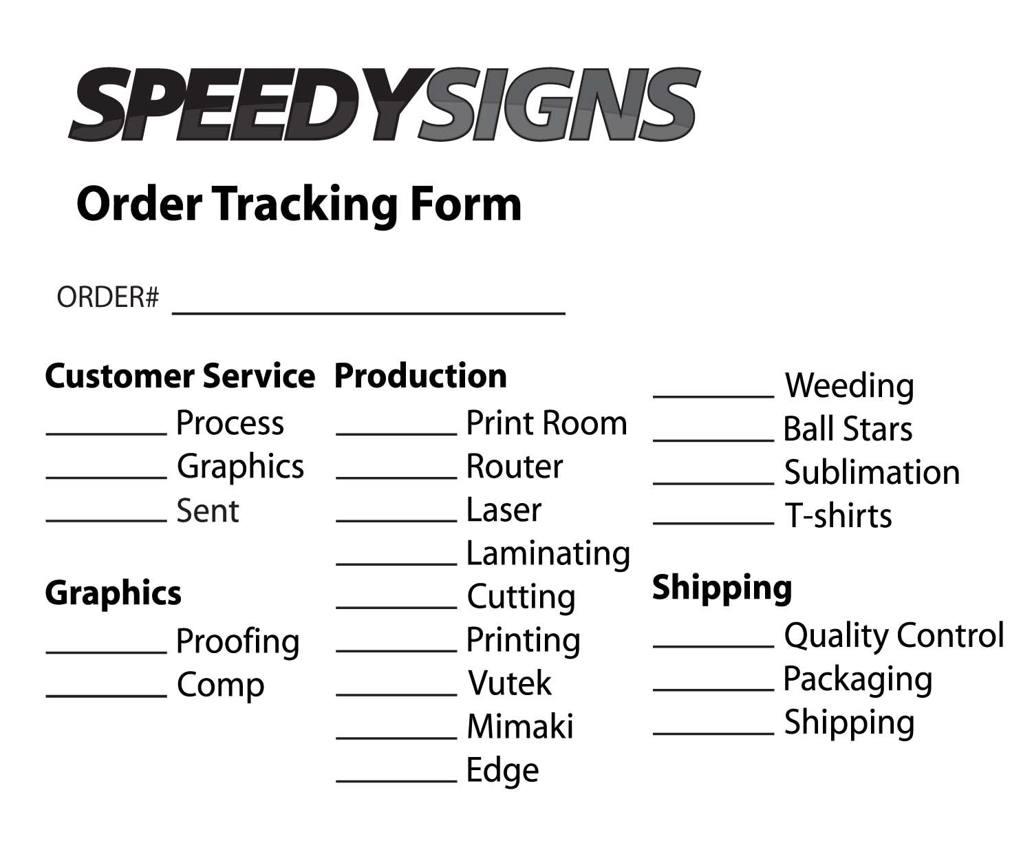 Order Tracking Form