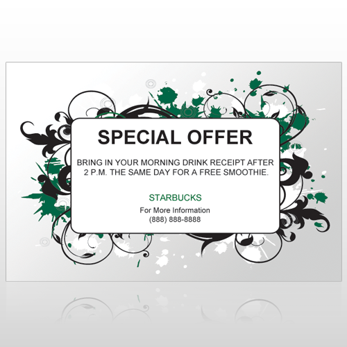 Starbucks 2 Single Sided Post Card