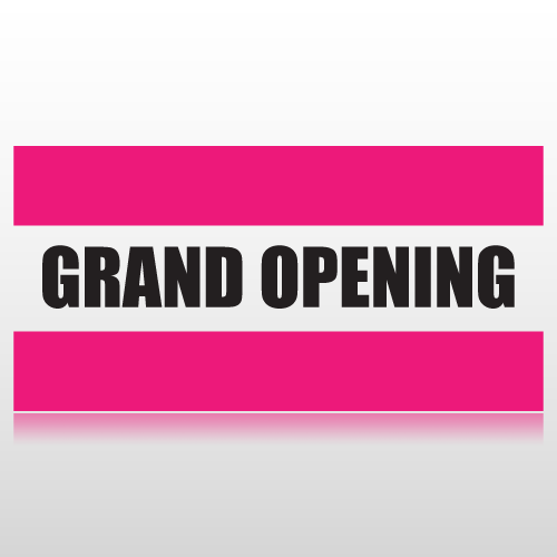 Pink Stripes Grand Opening Banner