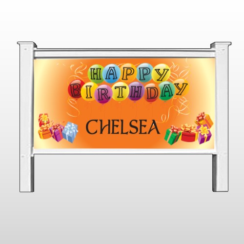 Birthday Balloons 185 48"H x 96"W Site Sign