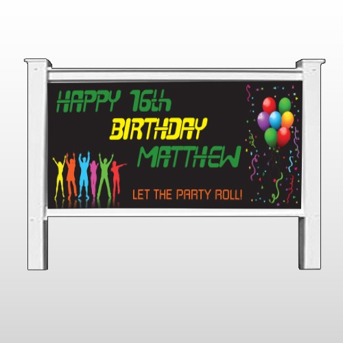Silhouette Party 187 48"H x 96"W Site Sign