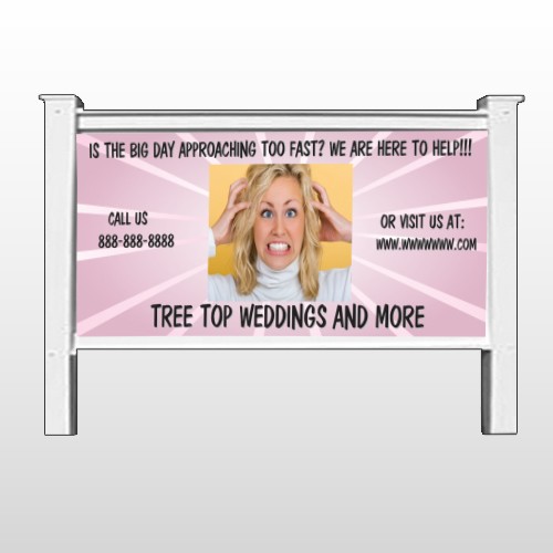 Crazy Wedding 411 48"Hx96"W Site Sign