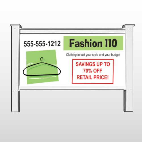 Fashion Hanger 526 48"H x 96"W Site Sign