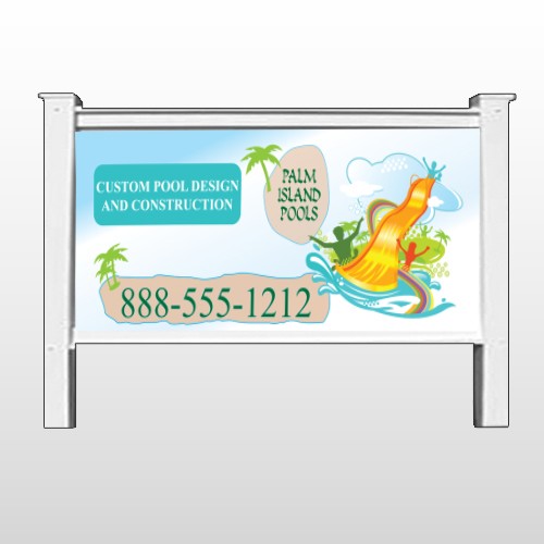 Palm Island Pool 534 48"H x 96"W Site Sign