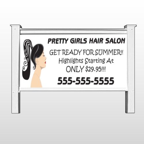 Pretty Girl Hair 290 48"H x 96"W Site Sign