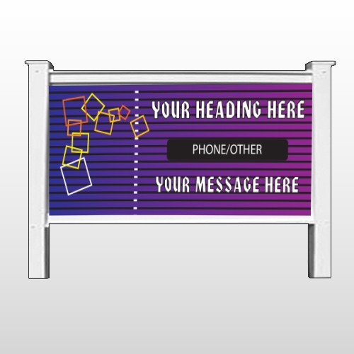 Purple Stripes 142 48"H x 96"W Site Sign