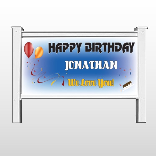 Red Orange B-Day 186 48"H x 96"W Site Sign