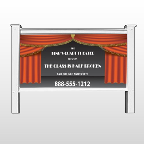 Theatre Curtains 521 48"H x 96"W Site Sign