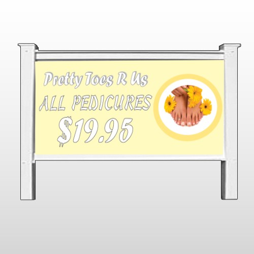Yellow Pedicure 294 48"H x 96"W Site Sign