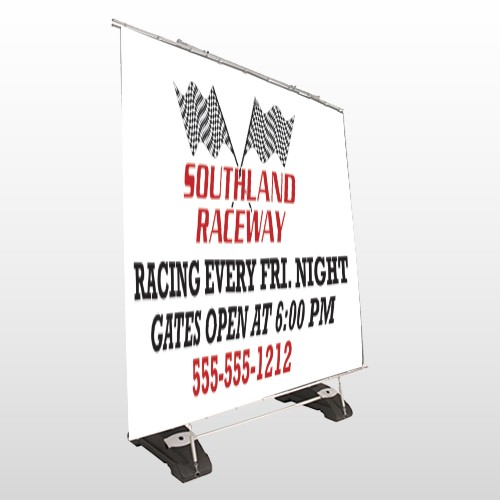 Racetrack 31 Exterior Pocket Banner Stand