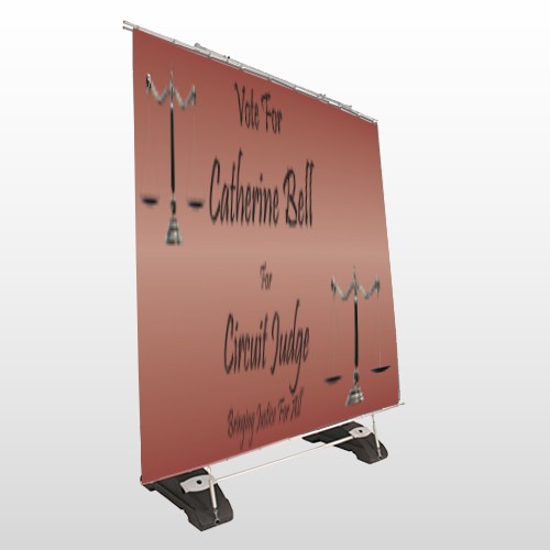 Vote Scale Judge 264 Exterior Pocket Banner Stand