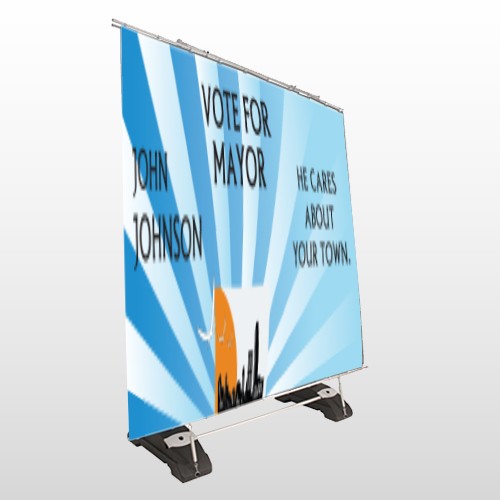 Vote Mayor City 263 Exterior Pocket Banner Stand