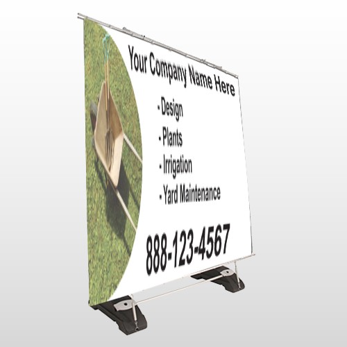 Wheel Barrow 261 Exterior Pocket Banner Stand