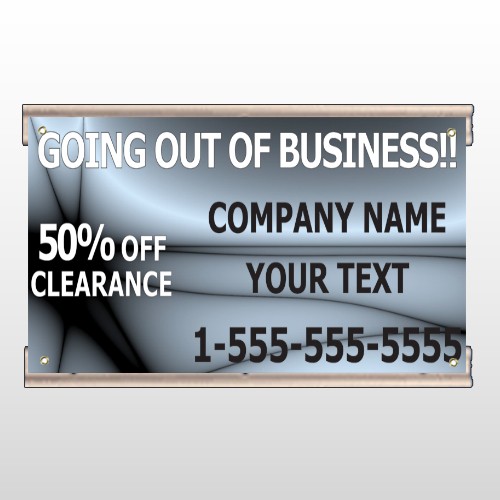 Gray Going Out of Business Sale 12 Track Banner