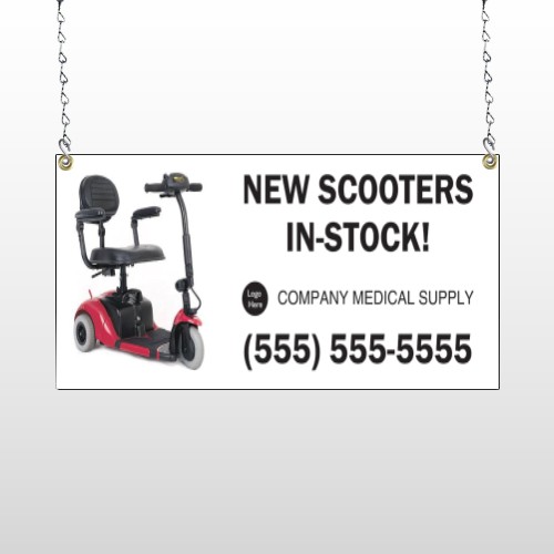 New Scooter 100 Window Sign