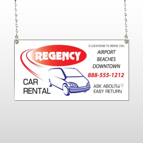 Rental Car 39 Window Sign