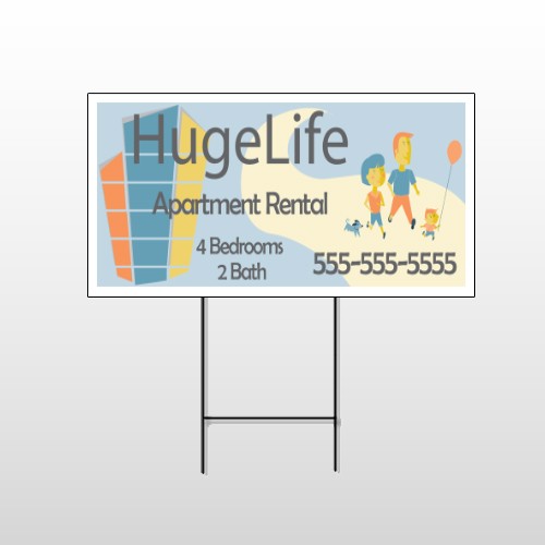 Apartment Building 29  Wire Frame Sign