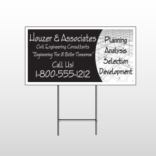 Black Planning 218 Wire Frame Sign