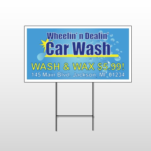 Blue Bubbles 290 Wire Frame Sign