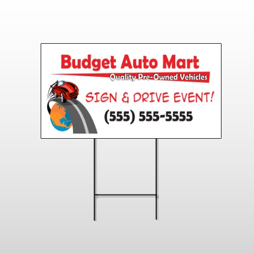 Budget Auto Mart 116 Wire Frame Sign