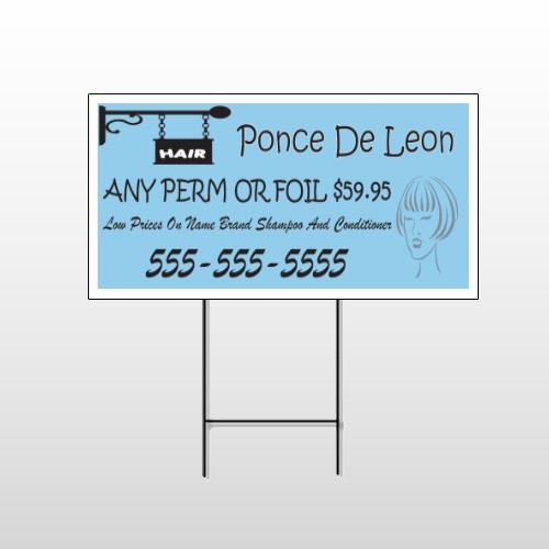 Hair 289 Wire Frame Sign