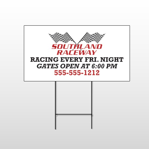 Racetrack 31 Wire Frame Sign
