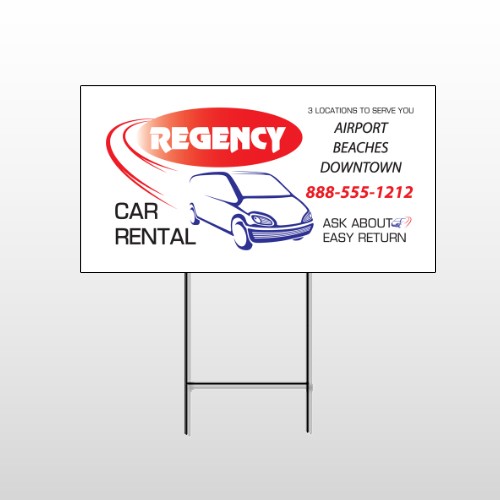 Rental Car 39 Wire Frame Sign