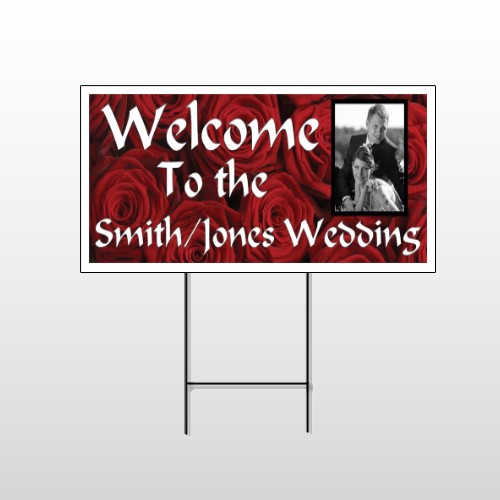 Rose Couple 04 Wire Frame Sign