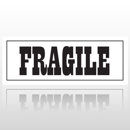 Fragile 45 Rubber Stamp