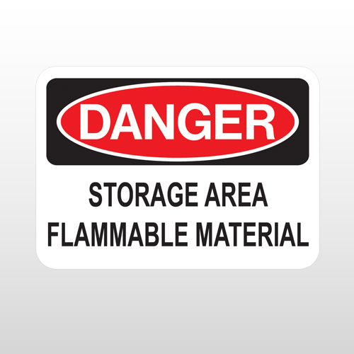 OSHA Danger Storage Area Flammable Material