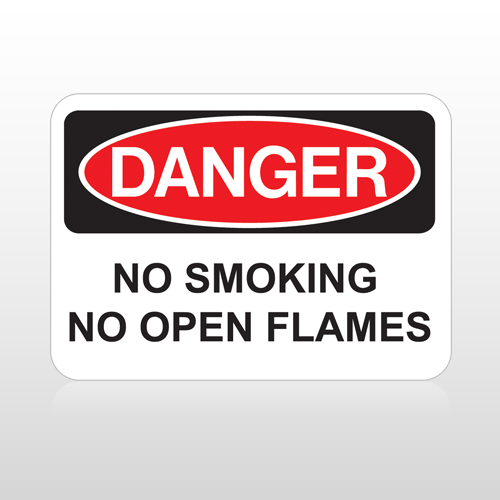 OSHA Danger No Smoking No Open Flames
