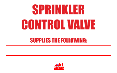 Demar Plumbing 8"w x 5"h Aluminum Sign w/Rounded Corners & Two Holes Top