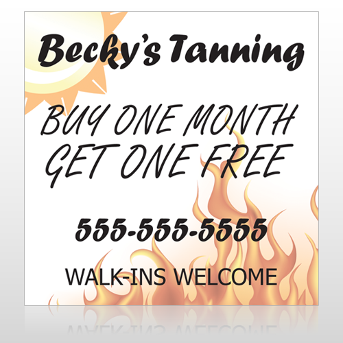 Flaming Sun Tan 298 Custom Banner