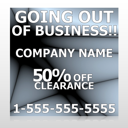 Gray Going Out of Business Sale 12 Site Sign