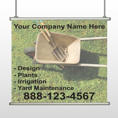Wheel Barrow 261 Hanging Banner