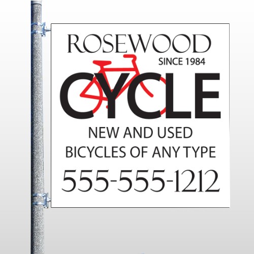 Bike Shop 33 Pole Banner