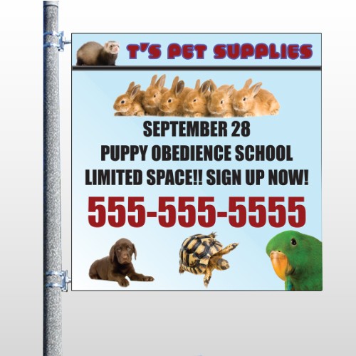 Pet Supplies 305 Pole Banner 