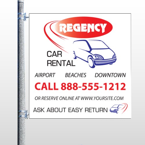 Rental Car 39 Pole Banner