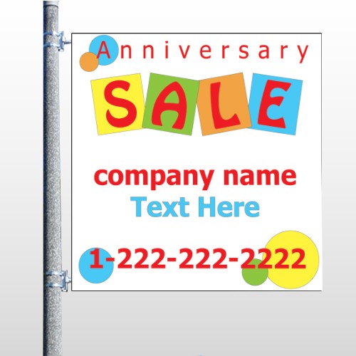 Square Circle Sale 15 Pole Banner