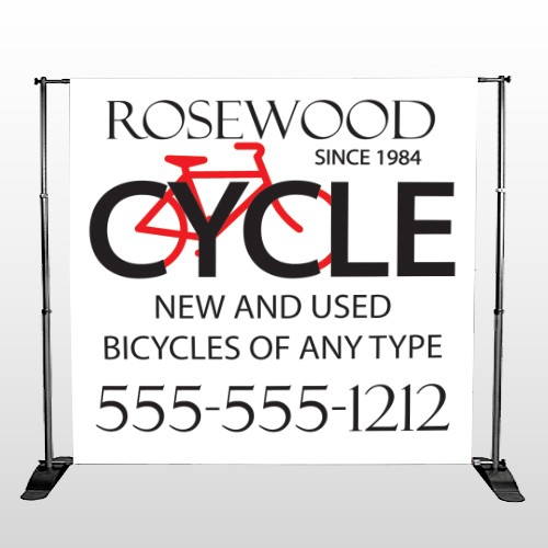 Bike Shop 33 Pocket Banner Stand