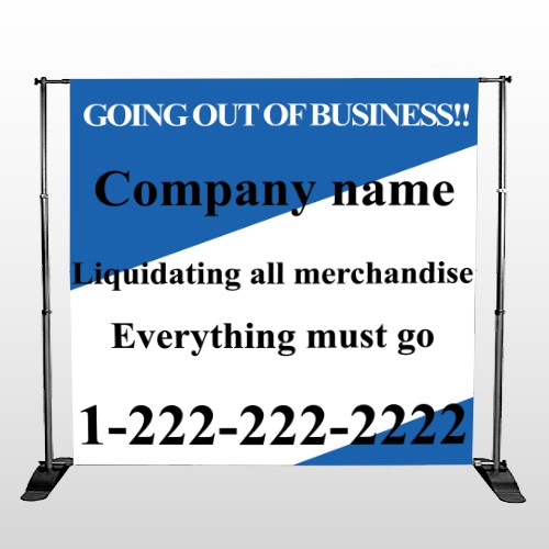Going Out Sale 11 Pocket Banner Stand