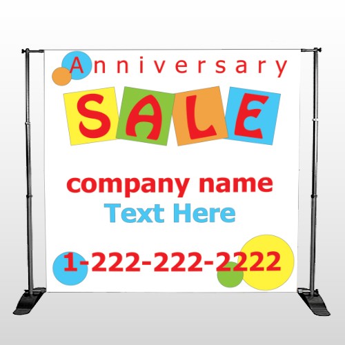 Square Circle Sale 15 Pocket Banner Stand